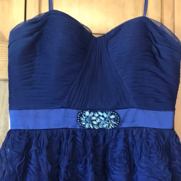 Adrianna Papell Purple Dress with Floral Skirt - Picture 4 of 8